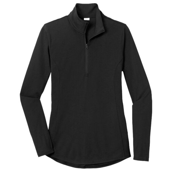 ® Ladies PosiCharge ® Tri Blend Wicking 1/4 Zip Pullover Thumbnail